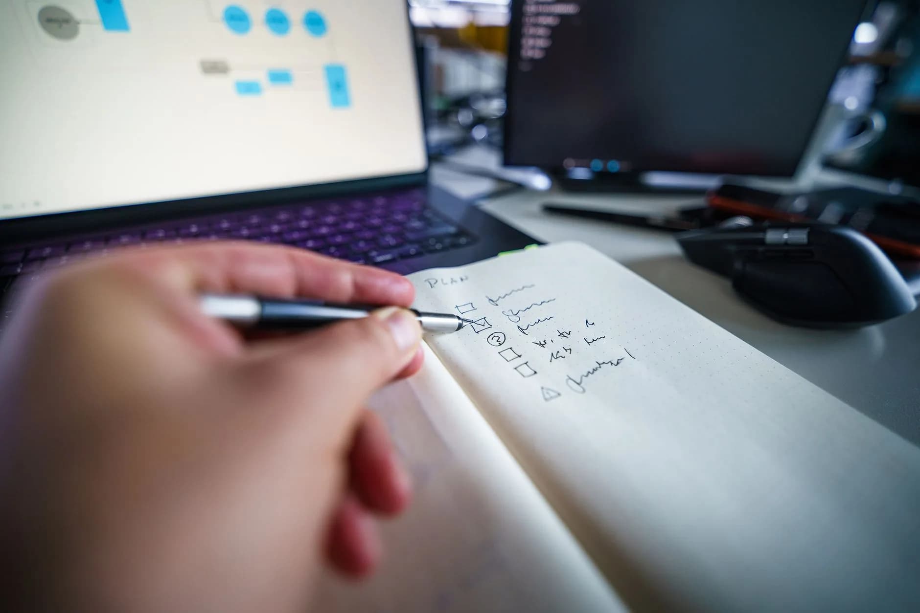 Three short steps mapped out between an idea and a live site
